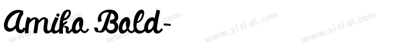 Amiko Bold字体转换